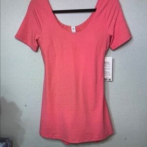 Lululemon Align Short Sleeve Dress Athletic Mini Dress Sakura Pink 10 NWT